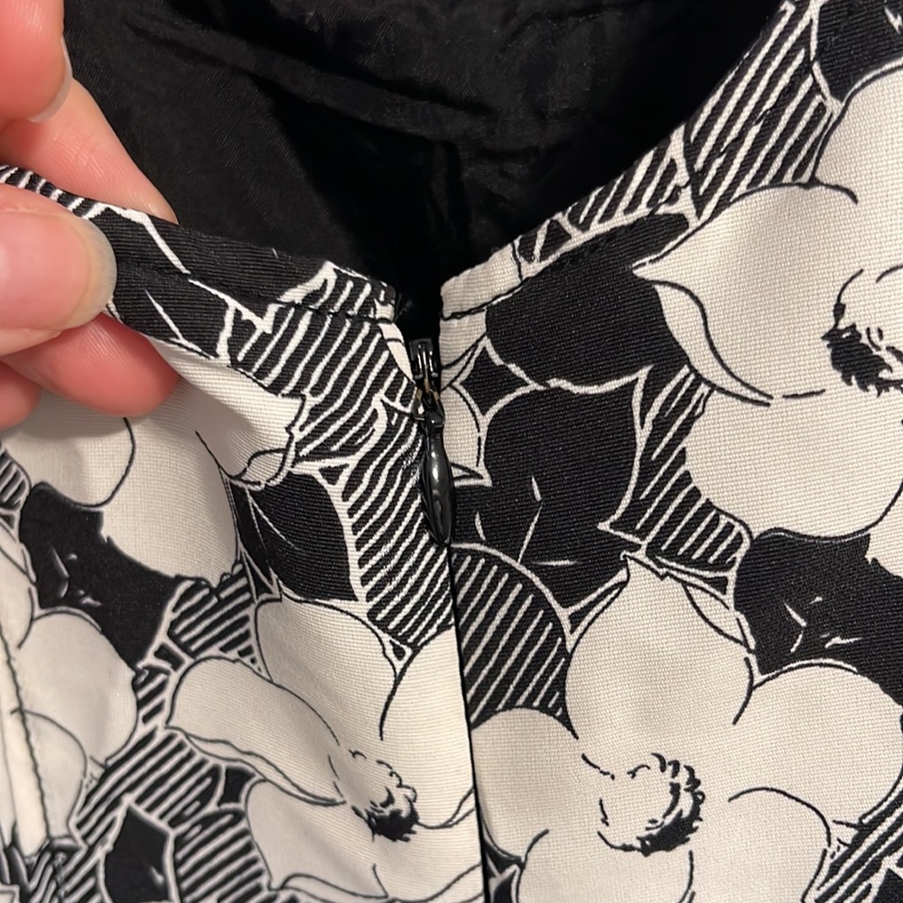 Tracy Reese plenty Black and White Floral summer dress size 8 - Picture 4 of 10